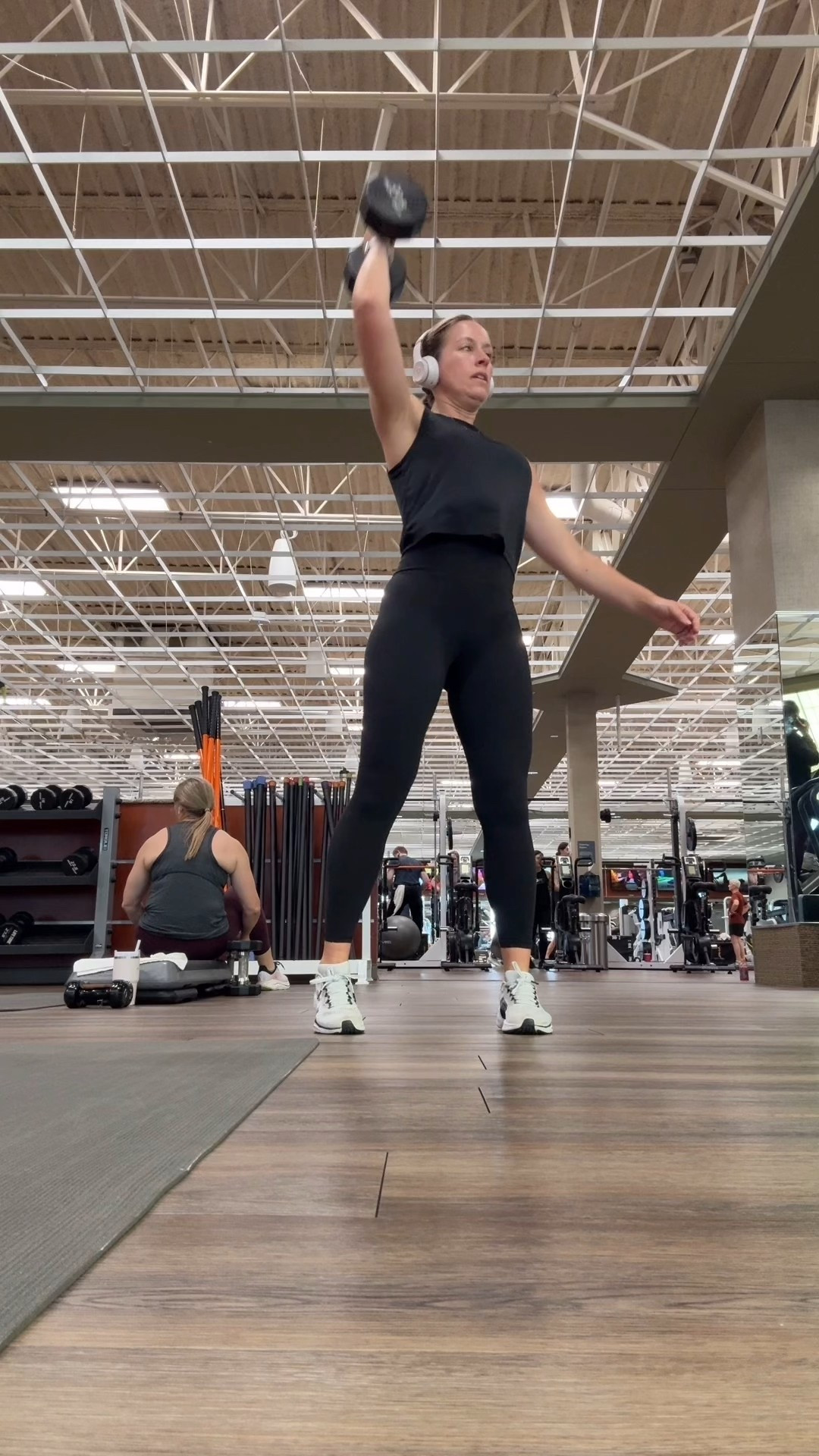 This All in Motion muscle tank from Target is my FAVORITE workout tank right now! I have it in multiple colors! I love the length because it’s modest but isn’t too long. Lightweight and breathable and also covers any sports bra straps so you don’t have to worry about having the right shaped bra to match the tank! 