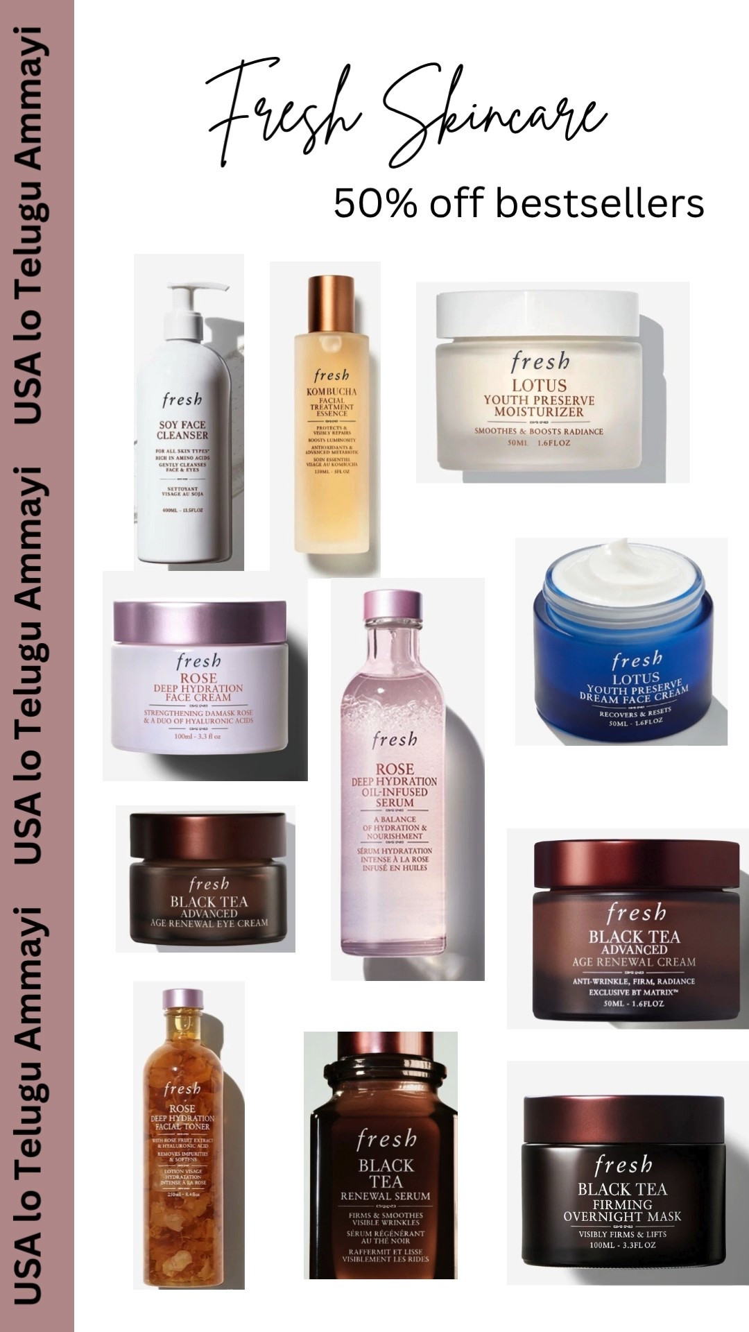 Fresh bestseller are flat 50% off and entire site has 30% off.
My personal favs are the soy cleanser and rose cream

#LTKBeauty #LTKSaleAlert #LTKCyberWeek