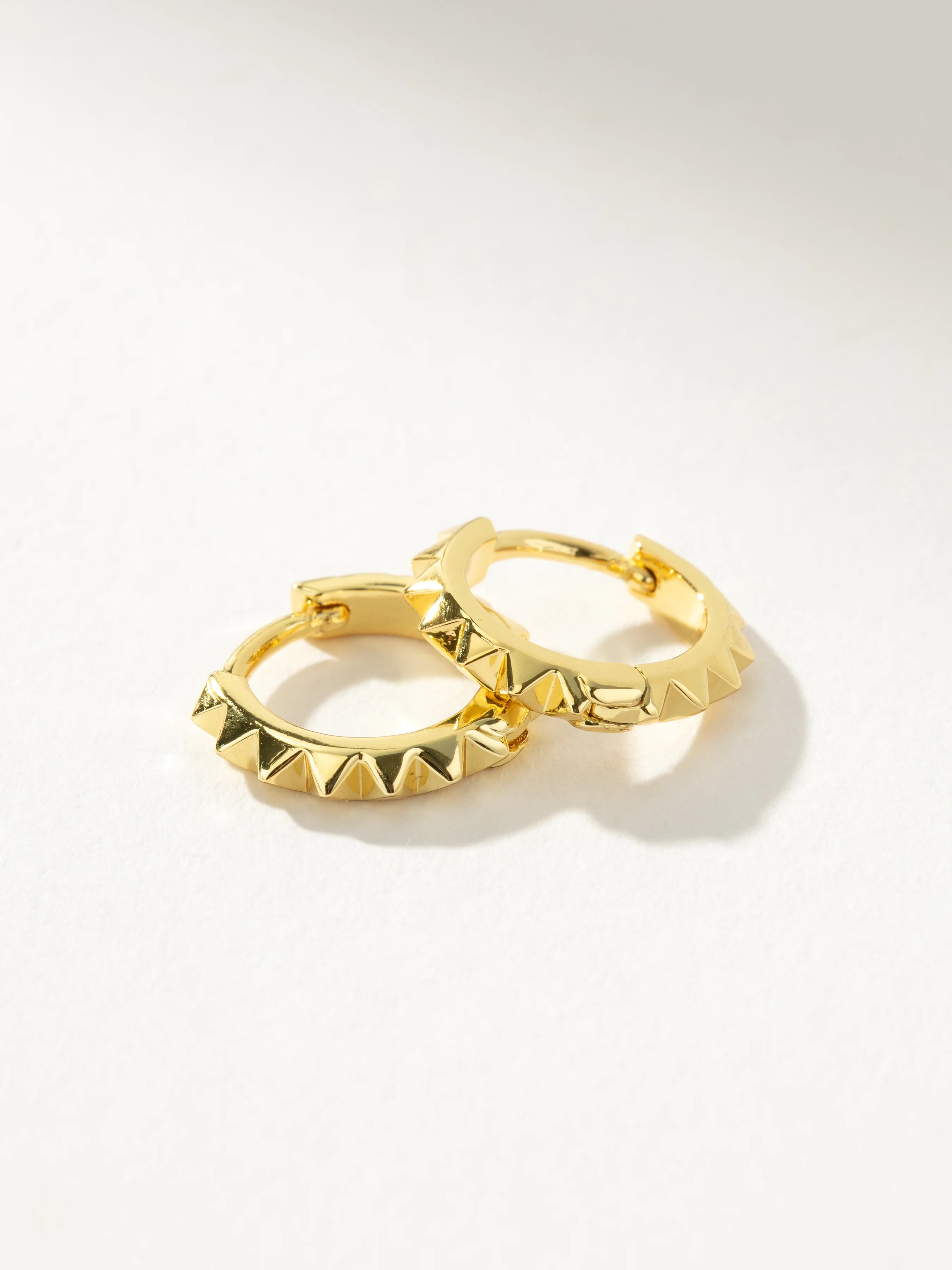 Textured Stud Mini Huggie Earrings in Gold | Uncommon James | Uncommon James