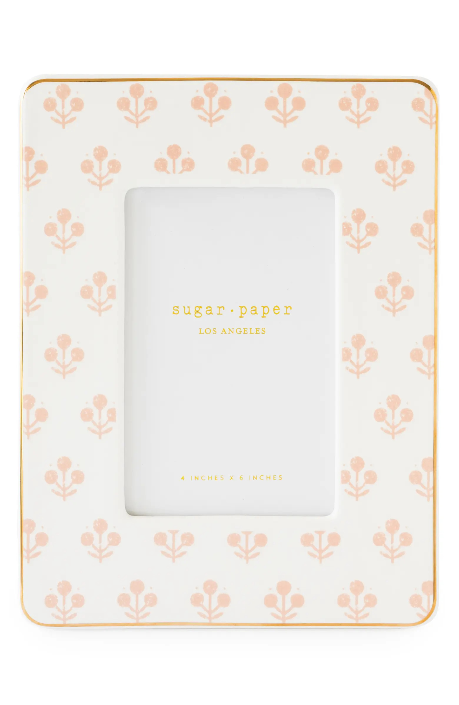 Rose Floral Ceramic 4 x 6-Inch Picture Frame | Nordstrom