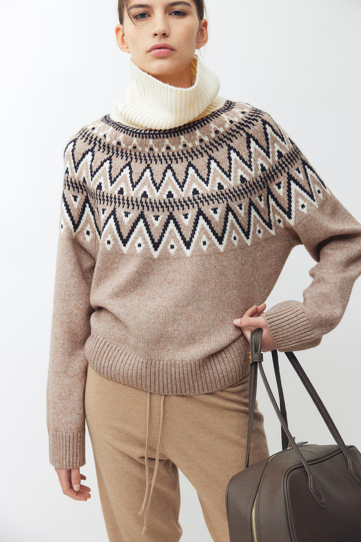 Jacquard-Knit Turtleneck Sweater | H&M (US + CA)