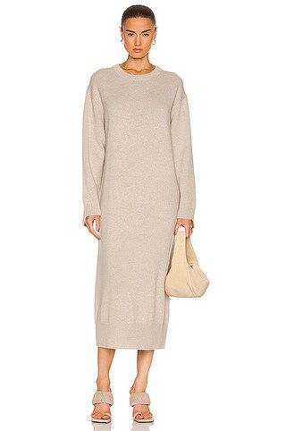 Lisa Yang Abigail Cashmere Dress in Taupe | FWRD 