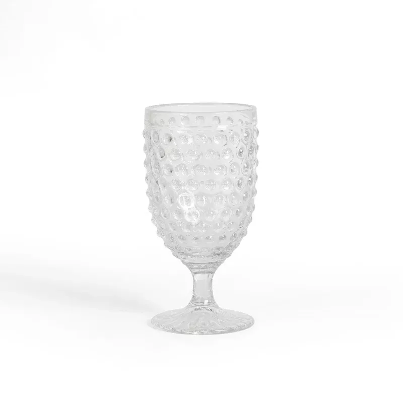 Martha Stewart Tumbler, Hobnail, Blue, Glass, 14.3 Ounce