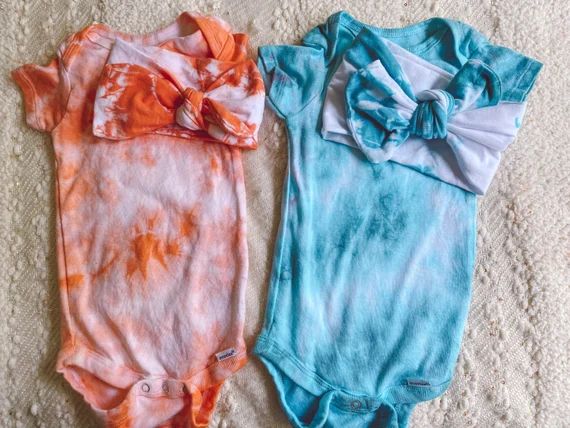 TIEDYE ONESIE & HEADWRAP | Etsy | Etsy (US)