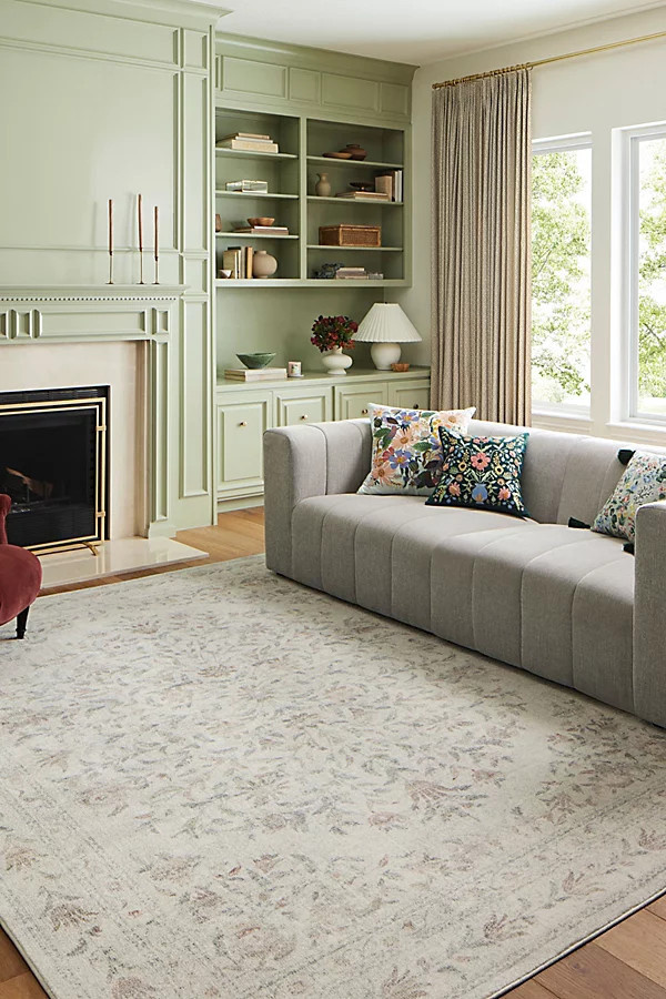 Rifle Paper Co. X Loloi Courtyard Rug in Neutral at Urban Outfitters | Urban Outfitters (US and RoW)