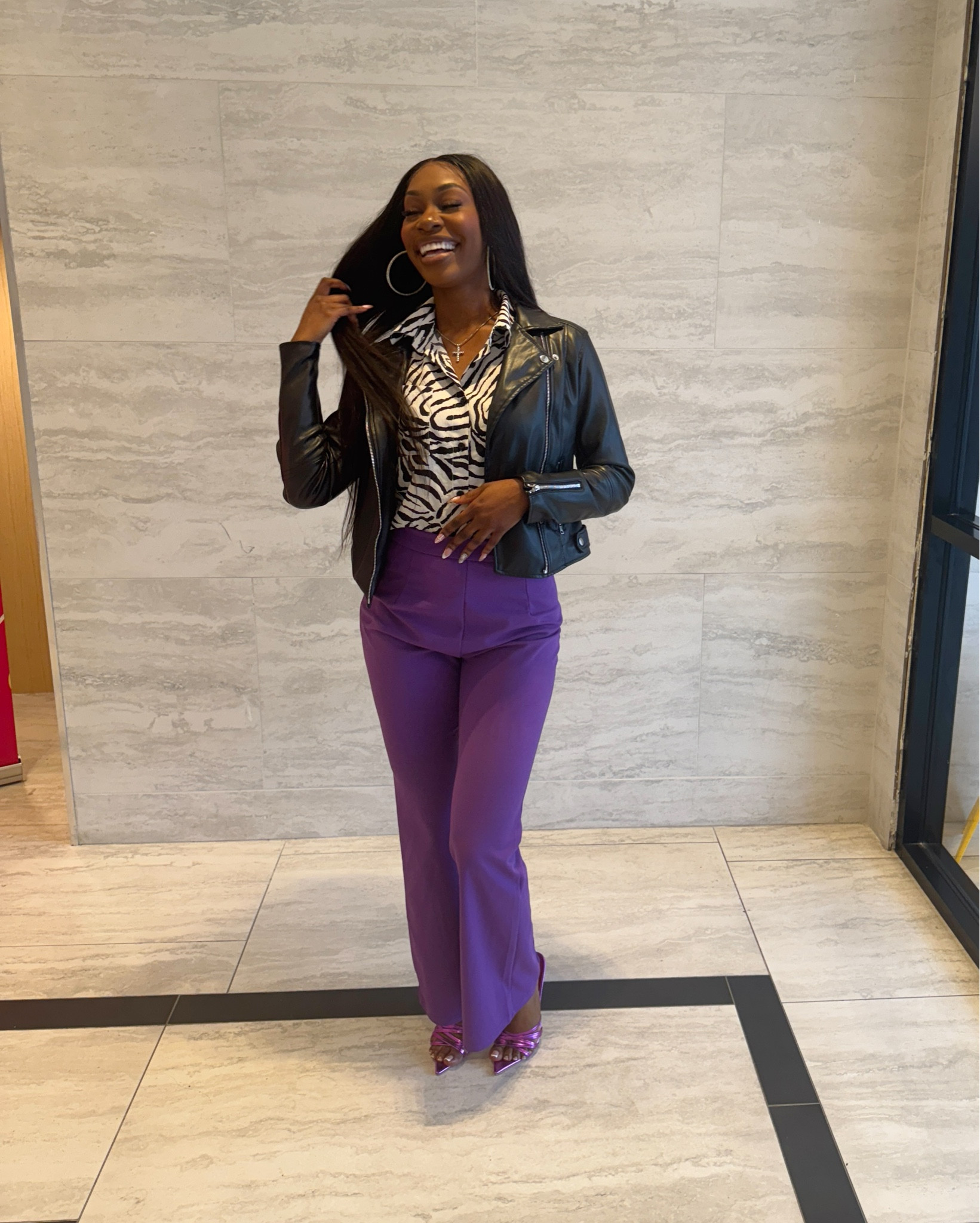 We're going business casual today 💜 🦓  

#LTKWorkwear #LTKFindsUnder50 #LTKStyleTip