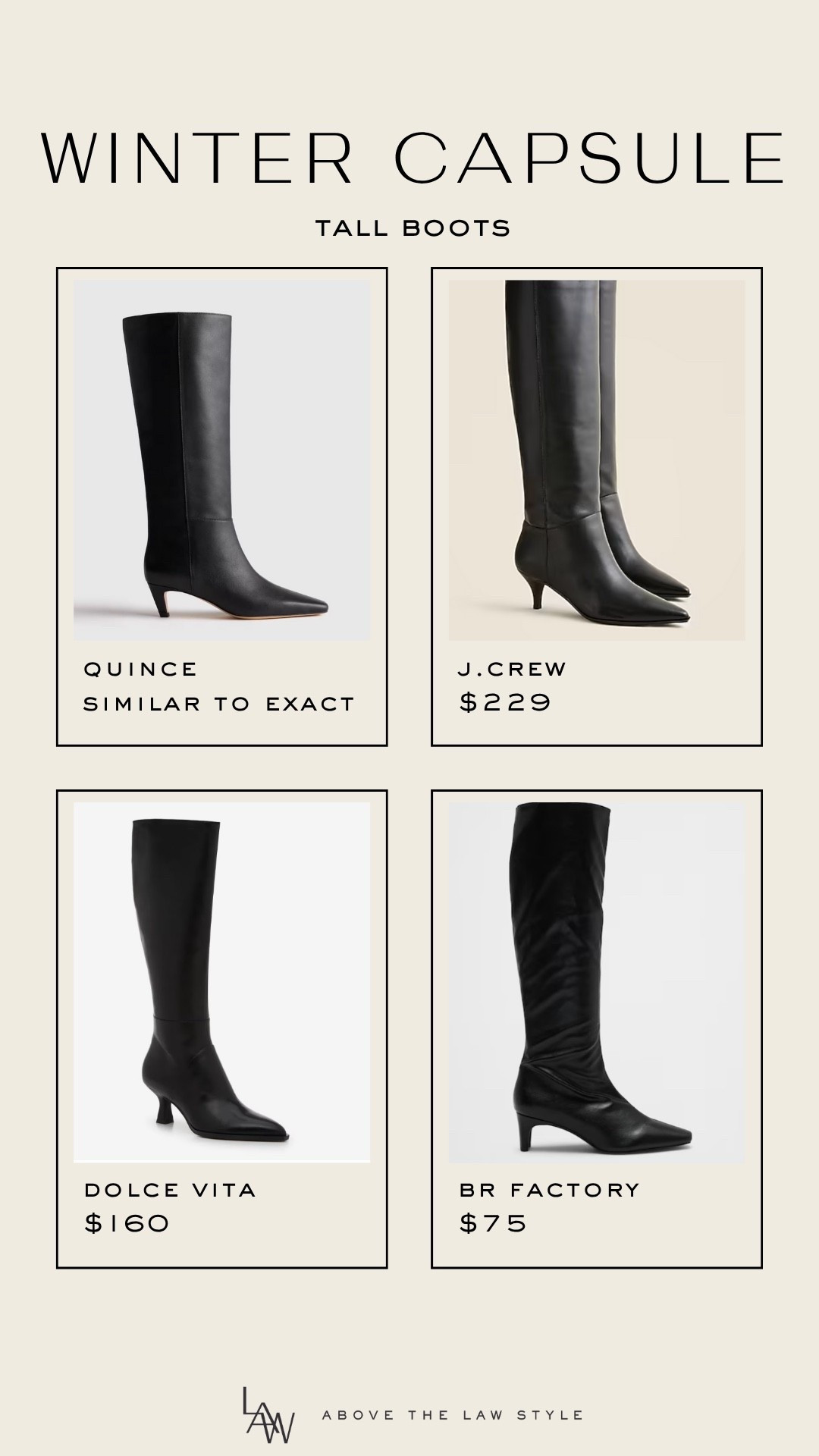 Winter Capsule: Tall Boots

#LTKStyleTip #LTKShoeCrush #LTKFindsUnder100