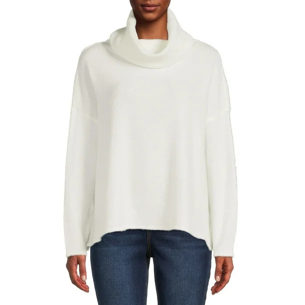 Dreamers by Debut Womens Cowl Neck Pullover Long Sleeve Sweater | Walmart (US)