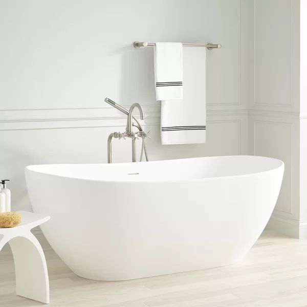 Winifred 64" x 32" Freestanding Soaking Bathtub | Wayfair North America