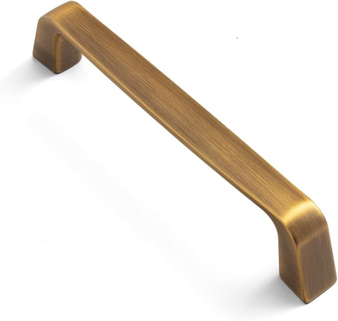Goo-Ki Brushed Brass Zinc Alloy Wide Cabinet Handles - 5.04''( 128mm ) Hole Center Affordable Lux... | Amazon (US)