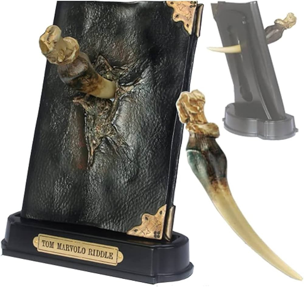 The Noble Collection Harry Potter Basilisk Fang and Tom Riddle Diary Sculpture - 9in (23cm) Resin... | Amazon (US)