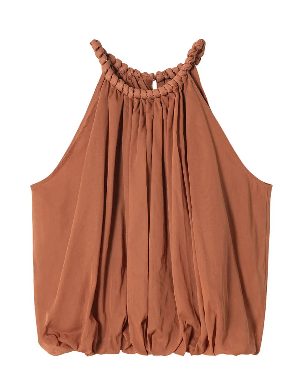 Braided Halted Puff Top in Sienna | Pixie Market