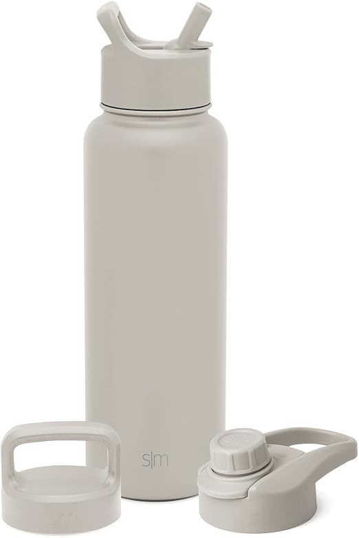 Simple Modern Water Bottle with Straw, Handle, and Chug Lid Vacuum Insulated Stainless Steel Meta... | Amazon (US)