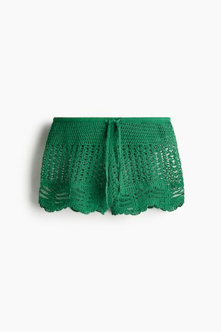 H & M - Crochet-Look Beach Shorts - Green | H&M (US + CA)