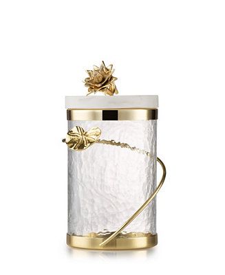 Canister with Heart Detail and Marble Lid with Flower Knob Set, 2 Piece | Macys (US)