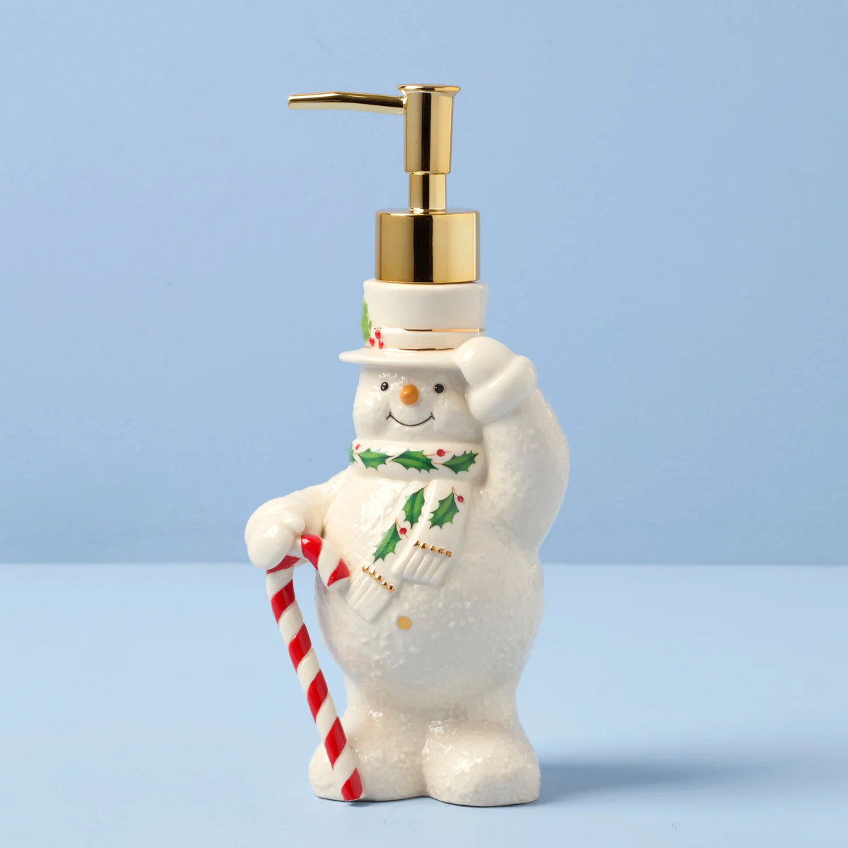 Happy Holly Days Snowman Soap Dispenser | Lenox