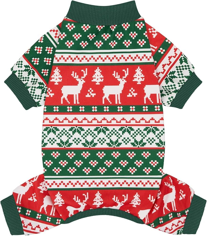 XPUDAC Dog Christmas Pajamas Stretchy Dog Clothes for Small Medium Dogs Boy Girl Puppy Onesie Dog... | Amazon (US)