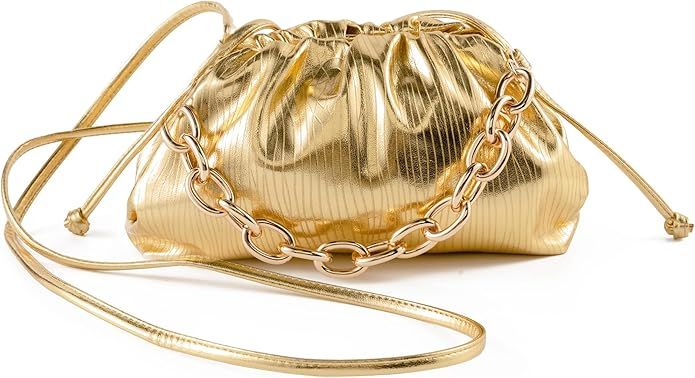 Dumpling Crossbody Bag for Women Cloud Evening Bag Detachable Shoulder Strap Clutch Purses Chain ... | Amazon (US)