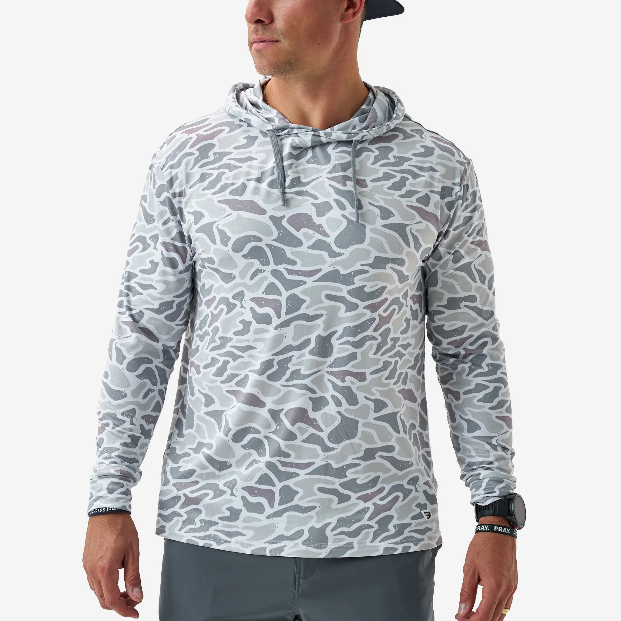 White Camo Performance Hoodie | BURLEBO | BURLEBO