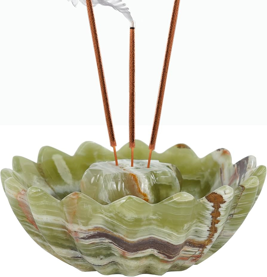 Radicaln Marble Incense Holder Green Onyx 5.5" Inches Handmade Incense Holder for Sticks with 9 I... | Amazon (US)