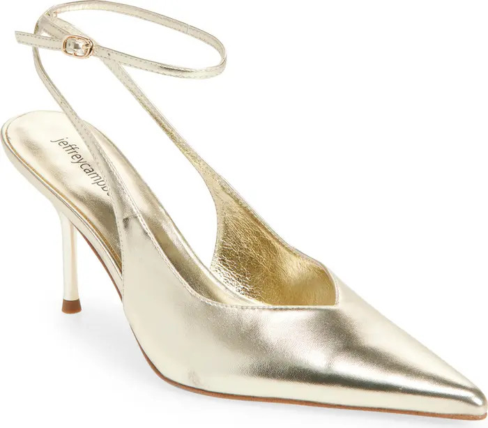 Jeffrey Campbell Executive Ankle Strap Pointed Toe Slingback Pump (Women) | Nordstrom | Nordstrom