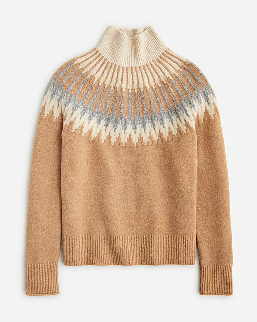 Fair Isle turtleneck sweater in Supersoft yarn | J. Crew US