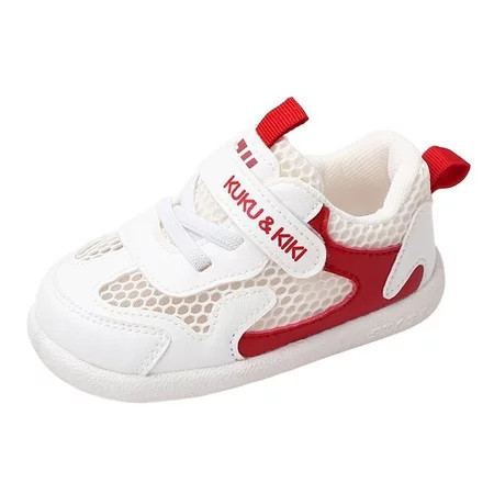 BOBOGOJP Baby Shoes for Boys Girls First Walker Crib Shoes Soft Rubber Sole Infant Sneakers (Red 9) | Walmart (US)