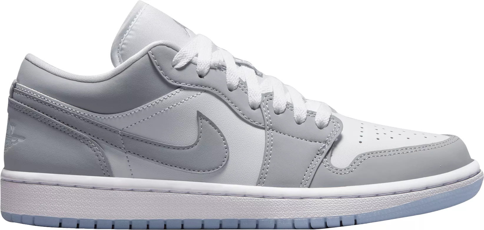 Air Jordan 1 Low Women's Shoes, Size 8.5, White/Wolf Grey/Aluminum | DICK'S Sporting Goods