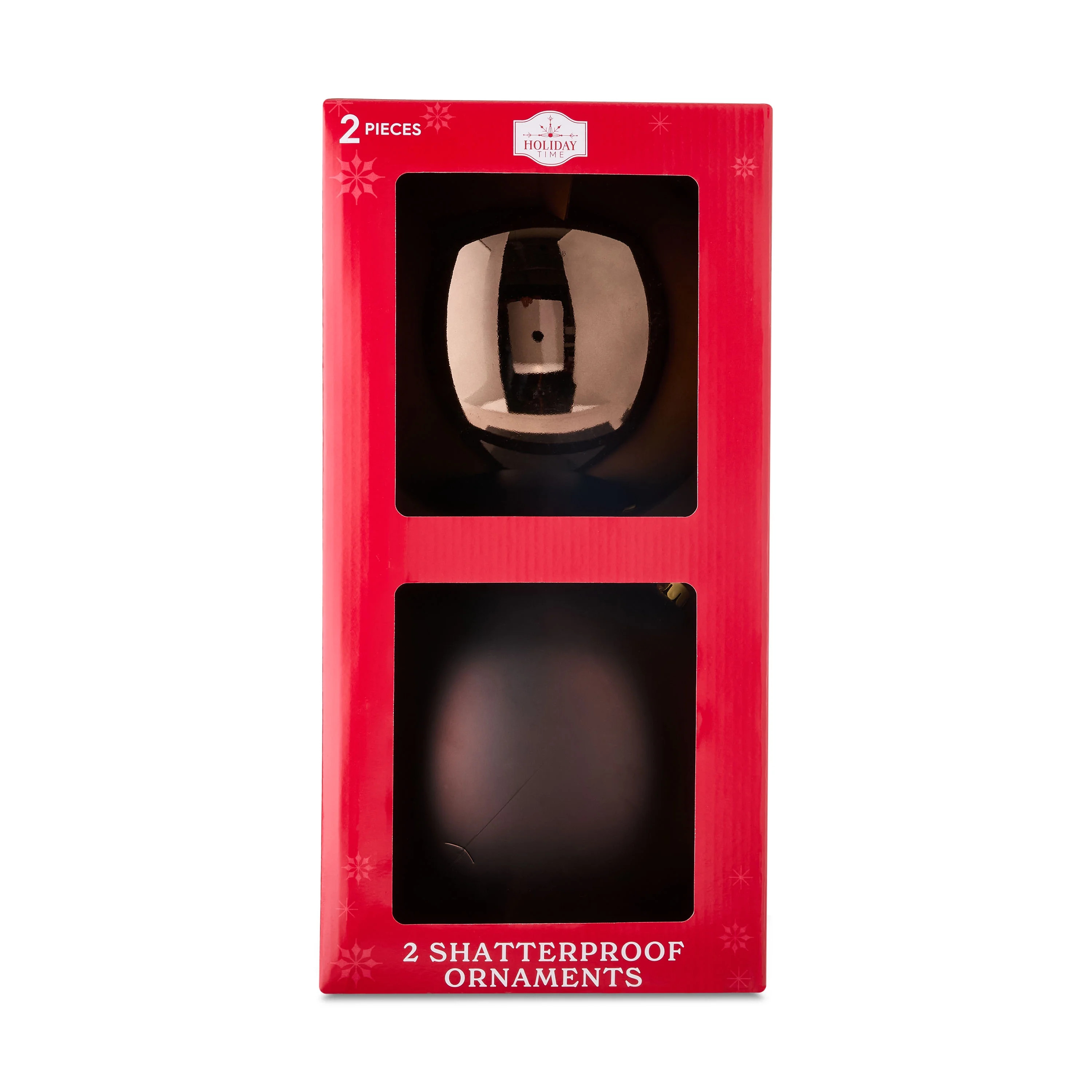 2-Count Brown Jumbo Shatterproof Christmas Ornaments, 7.8 in, by Holiday Time | Walmart (US)