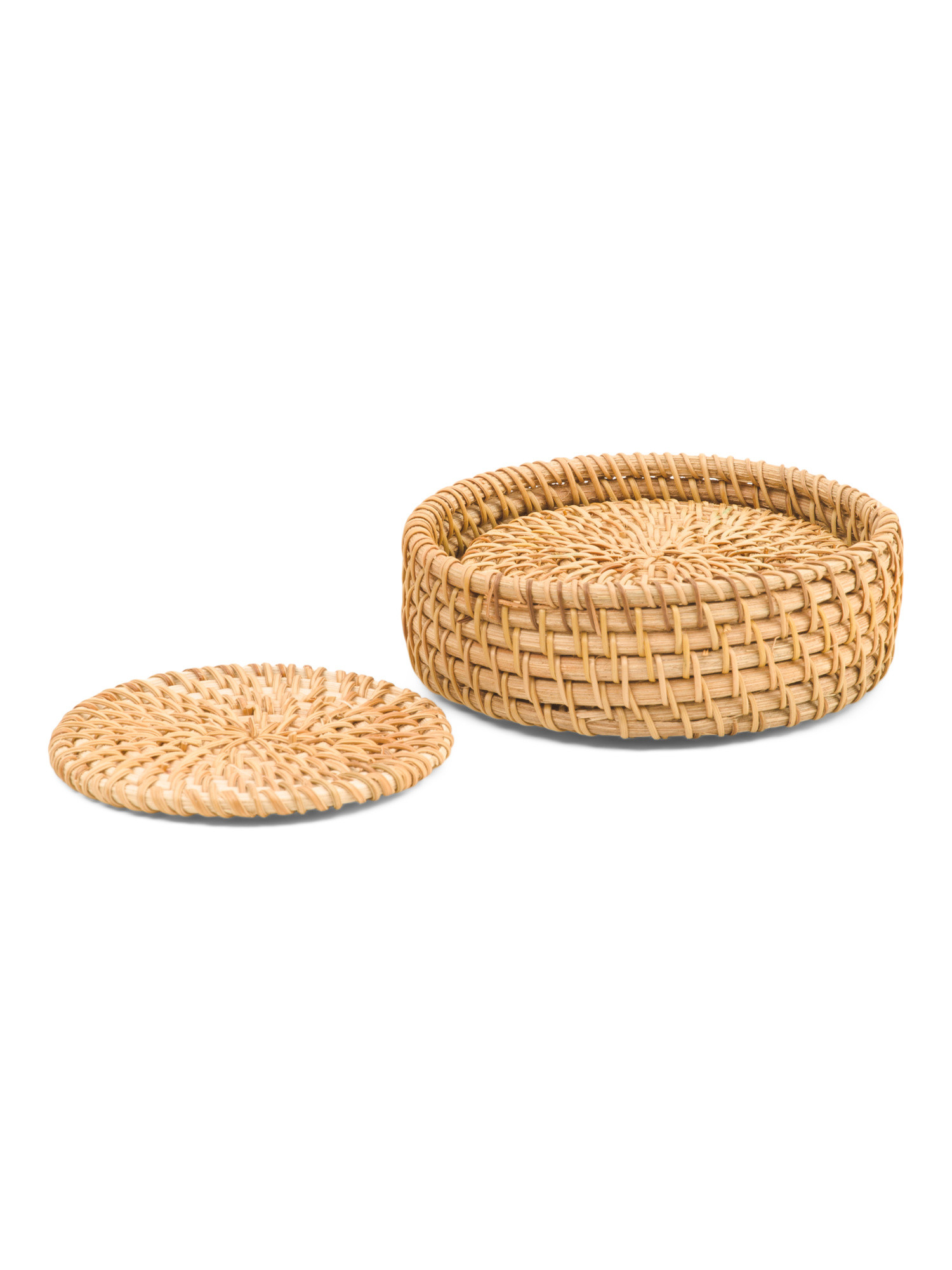 Set Of 4 Rattan Coasters With Holder | Kitchen & Dining Room | Marshalls | Marshalls