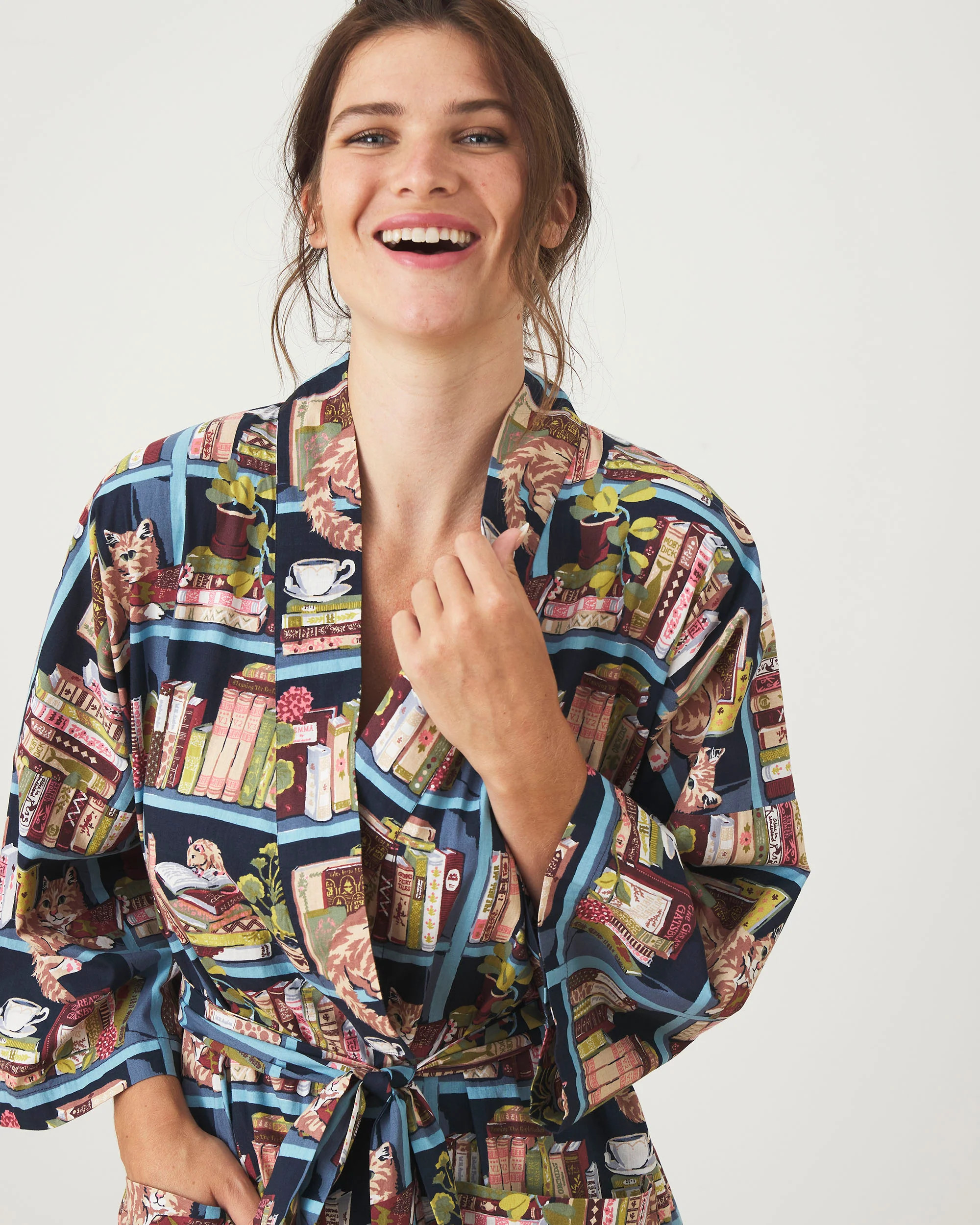 Secret Library - Robe - Hideaway Blue | Printfresh