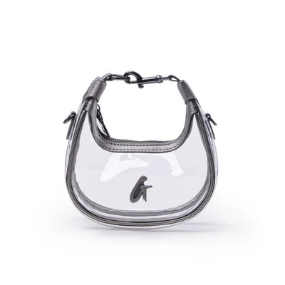 NANO CLEAR HOBO BAG - PLATINUM | Glam-Aholic Lifestyle