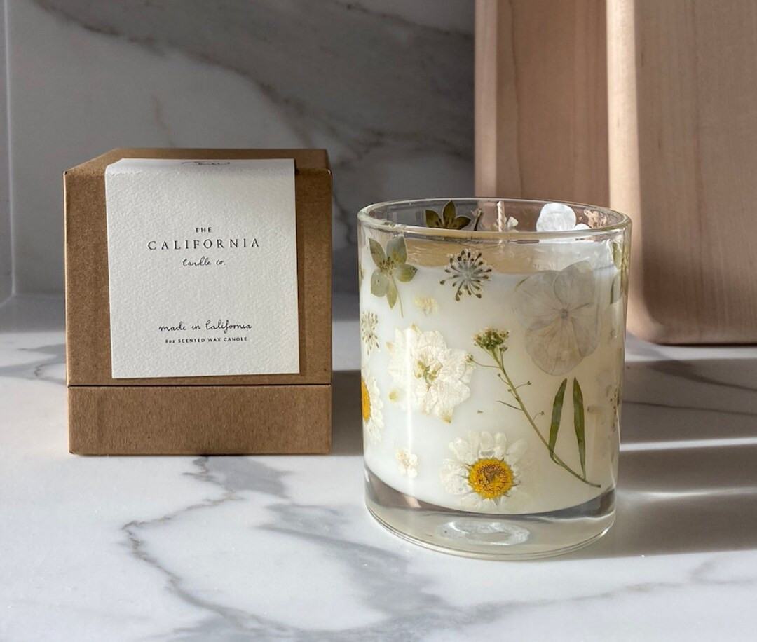 The Flower Pressed Candle - Etsy | Etsy (US)