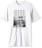 A|X Armani Exchange Men's Short Sleeve 'Silence' Graphic T-Shirt, White, S | Amazon (US)