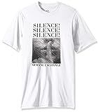 A|X Armani Exchange Men's Short Sleeve 'Silence' Graphic T-Shirt, White, S | Amazon (US)