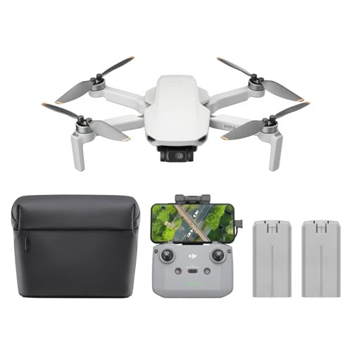DJI Mini 4K Camera Drone Combo, Drone with 4K UHD Camera for Adults, Under 249 g, 3-Axis Gimbal Stabilization, 10km Video Transmission, Auto Return, 2 Batteries for 62-Min Max Flight Time, QuickShots | Amazon (US)