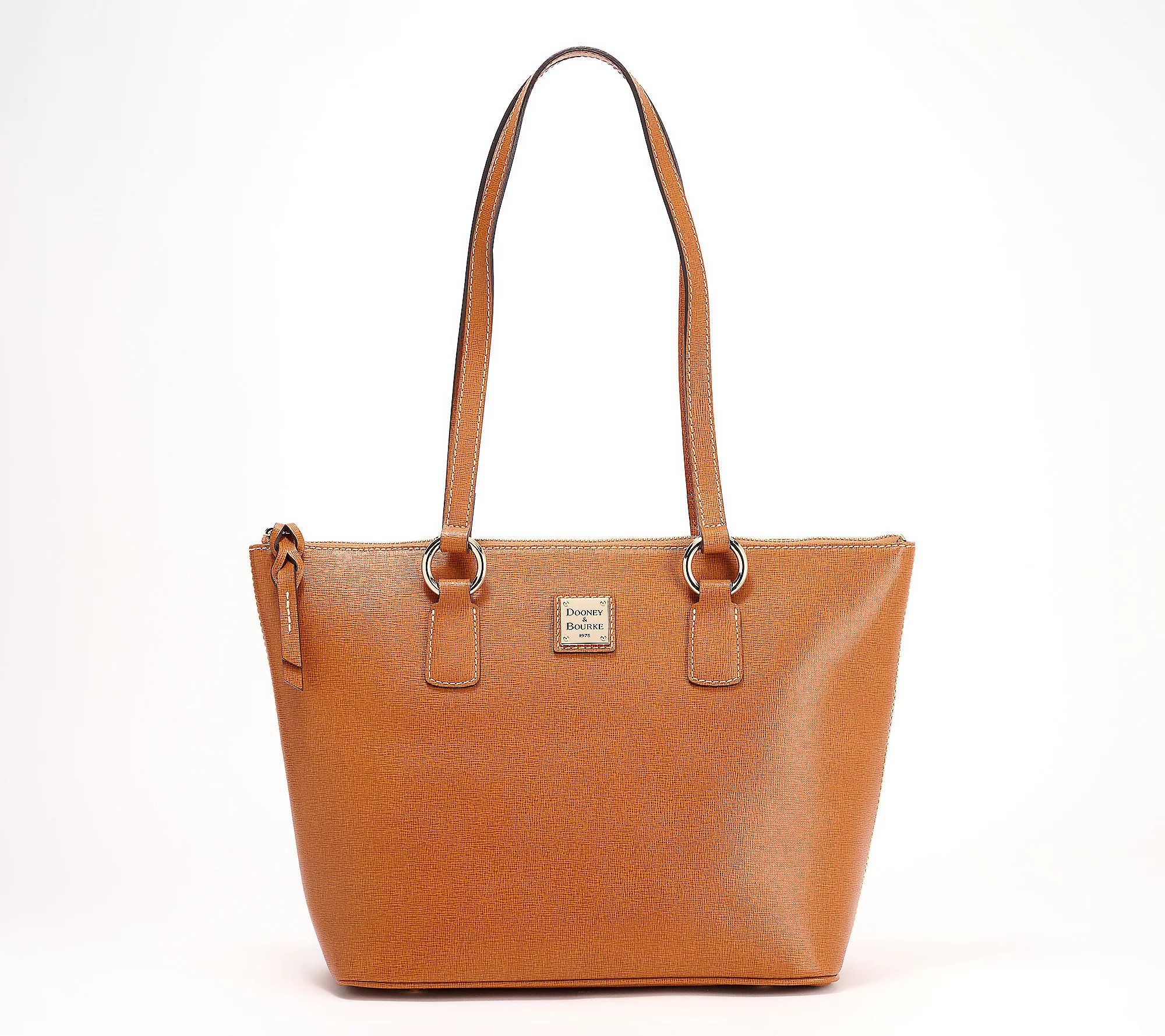As Is Dooney & Bourke Saffiano Leather Small Wren Zip Tote | QVC