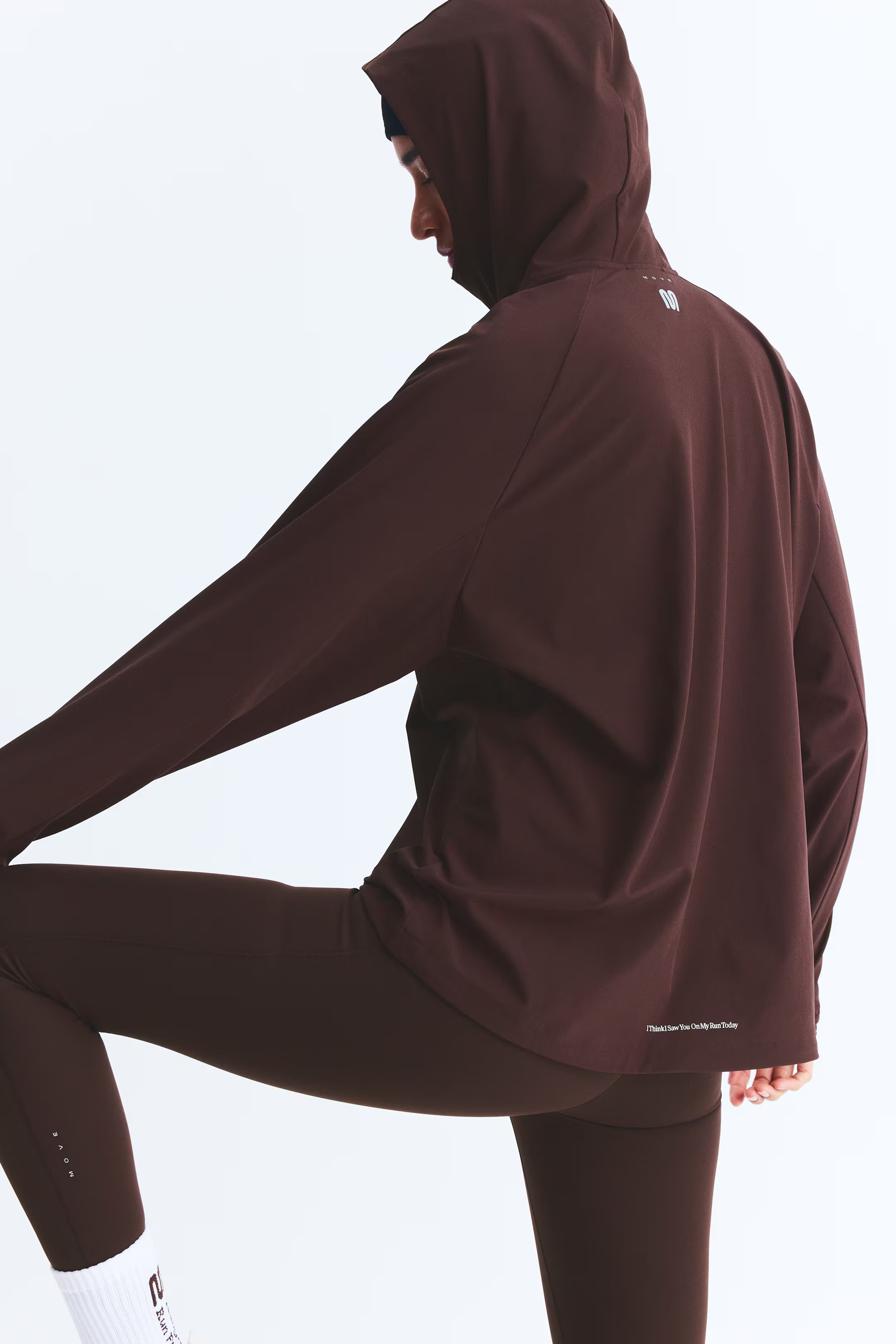 Zip-top running jacket with DryMove™ - Warm brown - Ladies | H&M GB | H&M (UK, MY, IN, SG, PH, TW, HK)