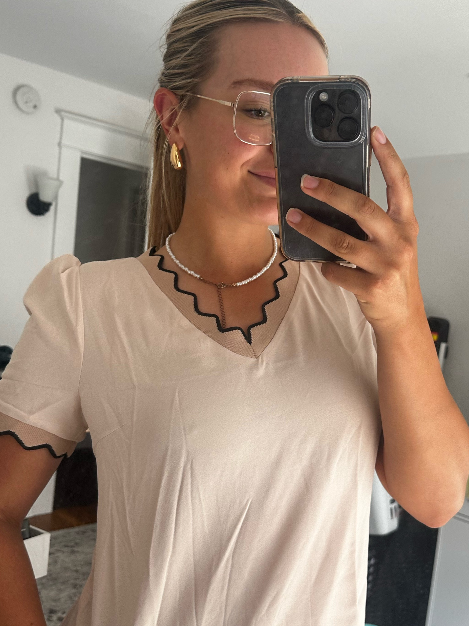 Work wear part 3!! Wearing a large here. I love finding affordable work clothes 🤍🤎 life is so expensive so finding cute and affordable clothes is soo so important! This top is high quality too! 

#LTKFindsUnder50 #LTKWorkwear #LTKShoeCrush