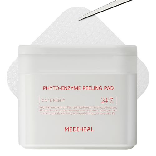 MEDIHEAL Toner Pads - Phyto Enzyme Exfoliating Peeling Pad (90 count) with LHA&Papaya Enzyme - Pore Tightening&Sebum Control - Dual-Textured Facial Pad for Pore Care, Korean Skin Care | Amazon (US)