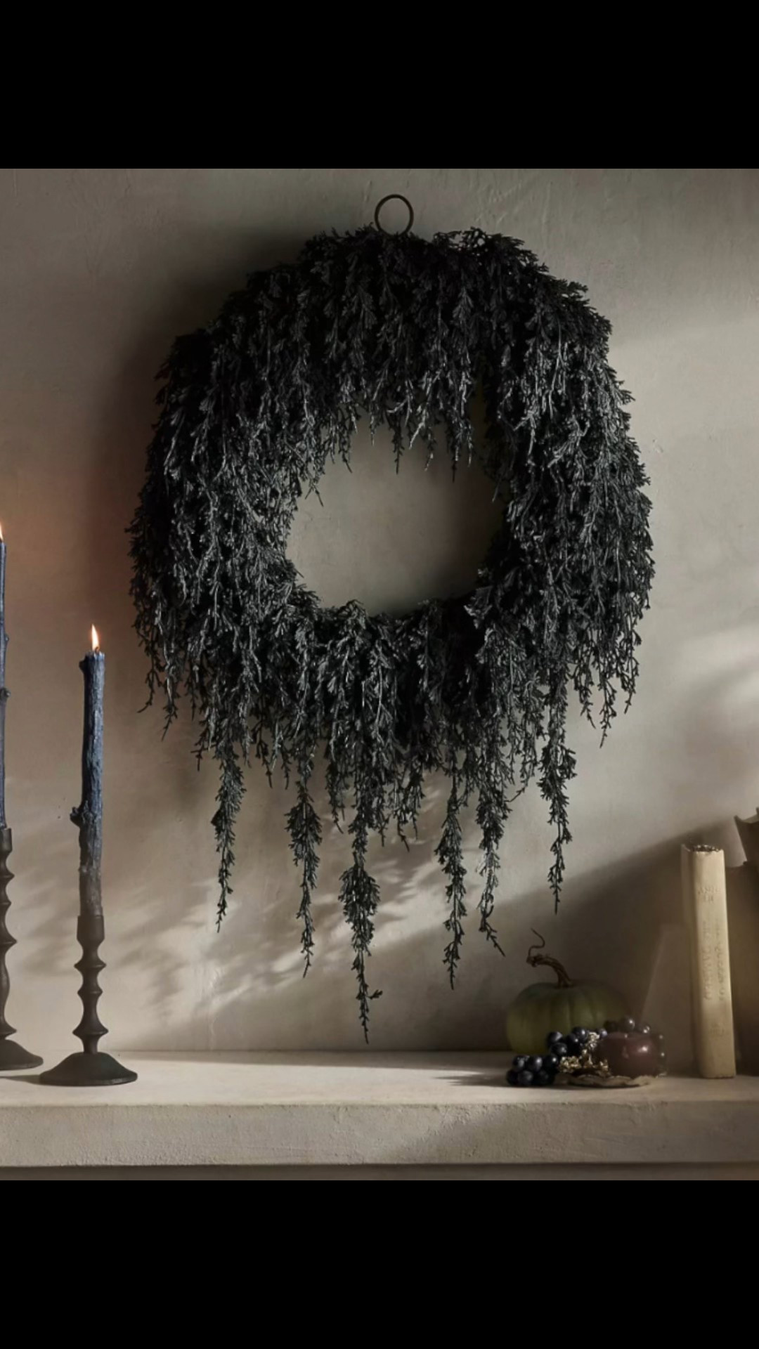 🎃🖤 This black Halloween wreath from Anthropologie is the perfect mix of spooky and chic. Whether you're styling your front door or adding drama indoors, it's a hauntingly beautiful way to welcome the season. Tap to shop before it disappears into the night!

#LTKSeasonal #LTKHome