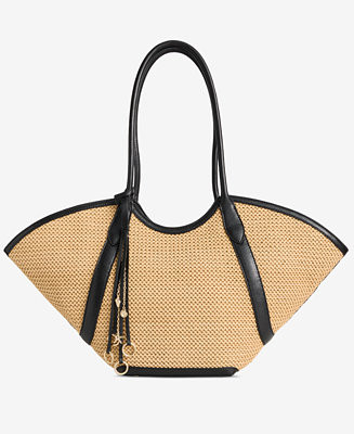 I.N.C. International Concepts Zavaa Straw Tote Handbag, Macy's Exclusive - Macy's | Macy's