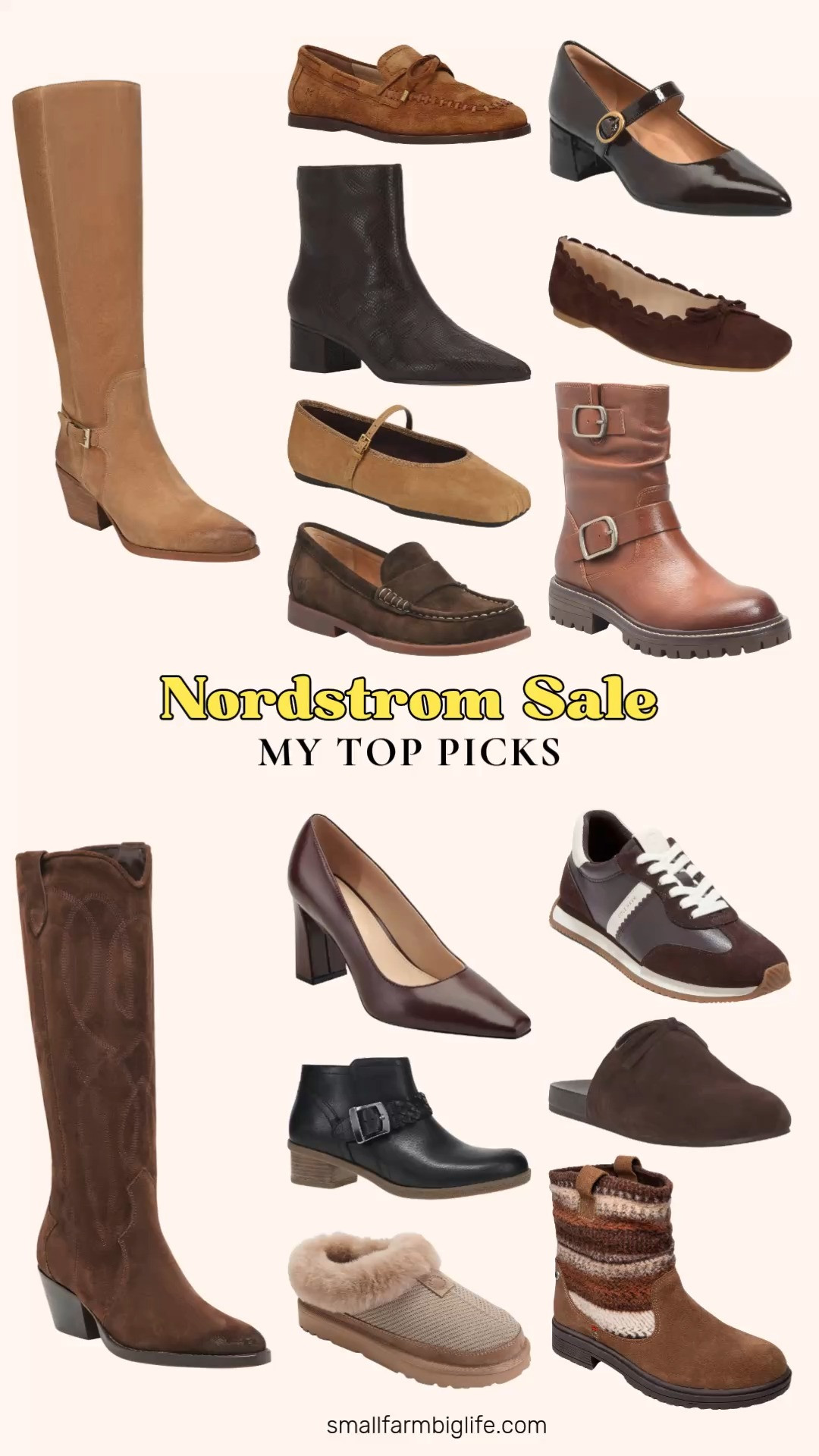 The Nordstrom Sale is my favorite time to buy fall shoes for less, and this round of picks rounds out my collection with boots, loafers, flats, and a few cozy cold weather finds. So many great suede and waterproof options in this batch to get you ready for fall.
For boots, I am loving the tan Wren Buckle Knee High Boot, the brown Klancy Knee High Western Boot, the chocolate brown snake skin Kebrah Bootie, the cognac motorcycle Alyssa Water Resistant Bootie, and the black Dansko Dany Waterproof Boot. My loafer and mule picks include the cognac flat Hope Loafer, the brown suede Marlina Loafer, and the chocolate brown suede flat Dafina Mule.
For flats and pumps, the burgundy black heel pumps, the brown suede scallop edge Ilari Flat, the chocolate brown patent leather Stacy Pointed Toe Mary Jane Pump, and the tan suede square toe Oriel Ballet Flat are all great transitional pieces. I also picked up the chocolate brown retro style GrandPro Davina Sneaker for an easy casual look, and the tan Dearfoams faux fur lined Fireside Adelaide Sport Knit Water Repellent Clog and brown suede Minnetonka Joli Bootie for cozy cold weather days ahead.
Shop all of my Nordstrom Sale shoe picks linked in this post before these fall styles sell out! 

 #LTKootd #LTKOver40 #LTKSaleAlert