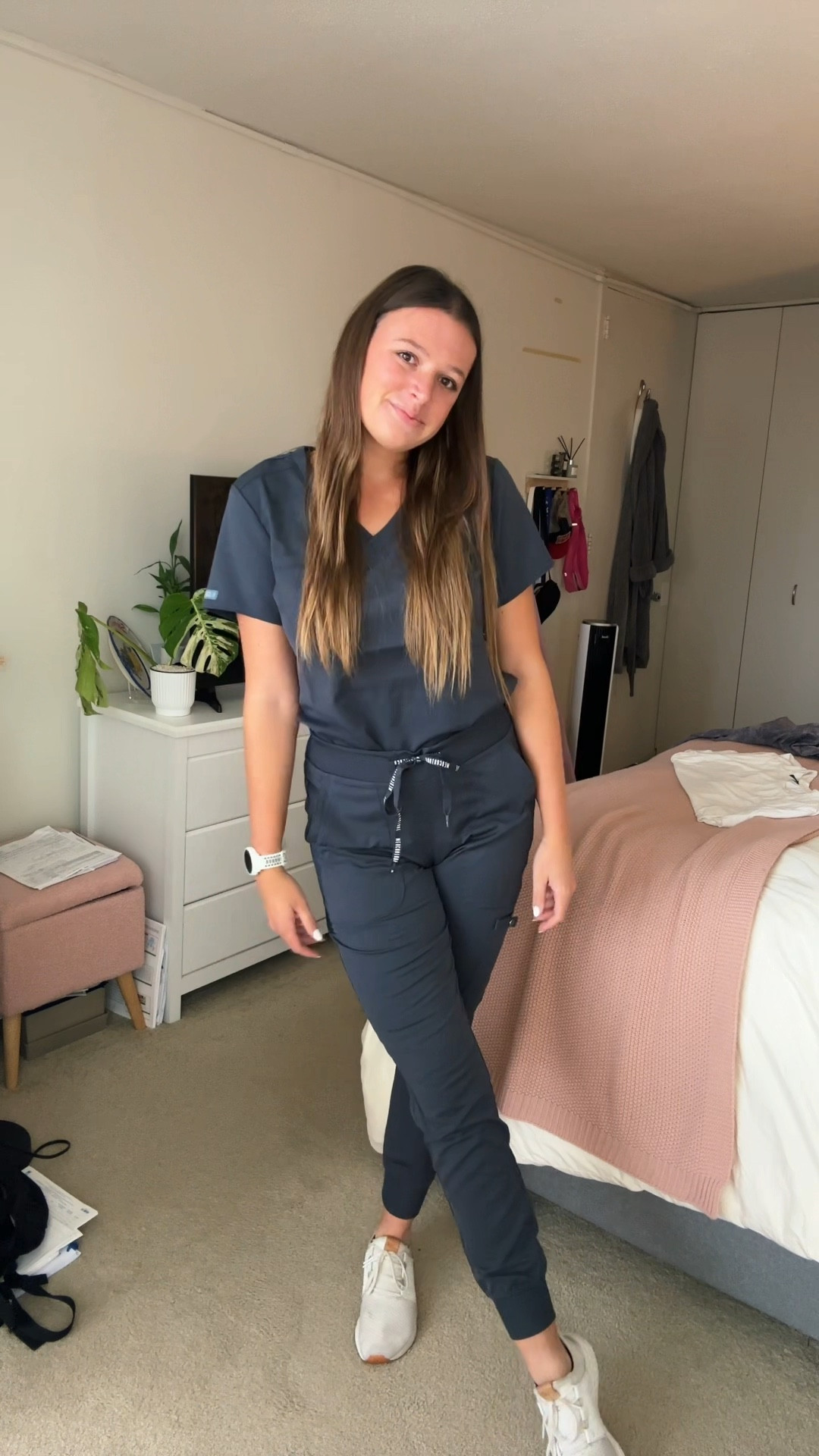 Fav Amazon scrubs 
Top: M
Bottoms: Small Tall 

#LTKshoecrush #LTKworkwear