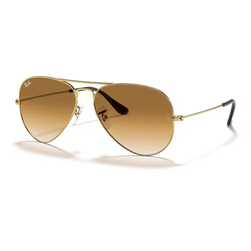 Ray-Ban 0RB3025001/5158 Aviator Large Metal Arista Clear Gradient Brown Lens | Amazon (US)