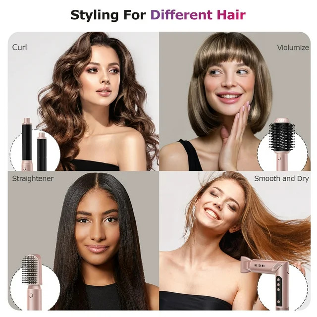 RACCOMB 5-in-1 Hair Styler, Air Styling & Drying System, Powerful Hair Dryer Brush & Multi-Styler... | Walmart (US)