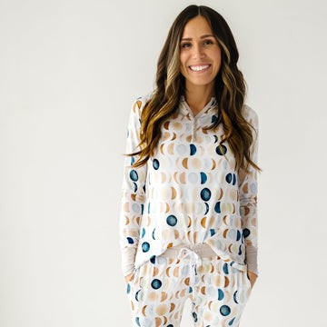 Luna Neutral Women's Bamboo Viscose Pajama Top | Little Sleepies