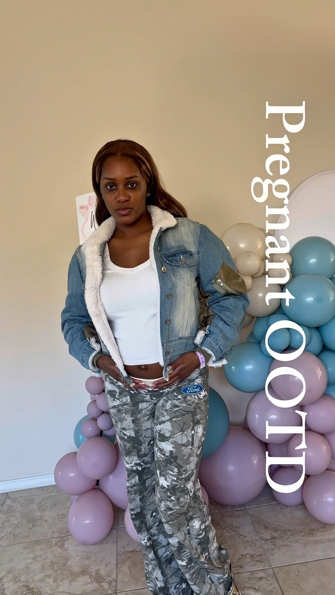 I refuse to wear boring maternity clothes so here’s how I style the bump when I wake up and it’s 49 degrees out of nowhere! 😭 Who says you can't be comfy and cute while pregnant? Still obsessed with this jacket. What's your go-to pregnancy outfit?  ✨#maternityfashion  #pregnantootd  #stylethebump  #maternitystyle  #pregnancyoutfit

#LTKootd #LTKmomlife #LTKBump