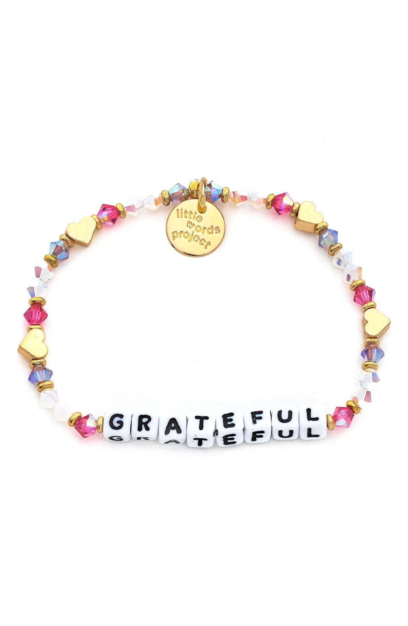 Little Words Project Grateful Beaded Stretch Bracelet, Size Medium in Multi at Nordstrom | Nordstrom