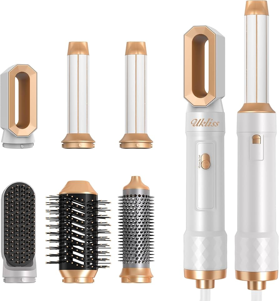 UKLISS 6 in 1 Haarstyler, 1000W Warmluftbürste Hot Airstyler Ionen-Haarpflegee, Rundbürstenföh... | Amazon (DE)